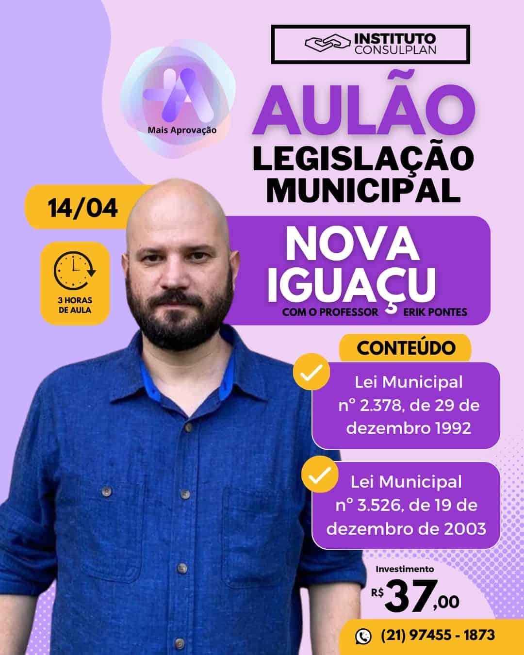 Aulão Aprovação de Legislação Municipal de Nova Iguaçu Mais