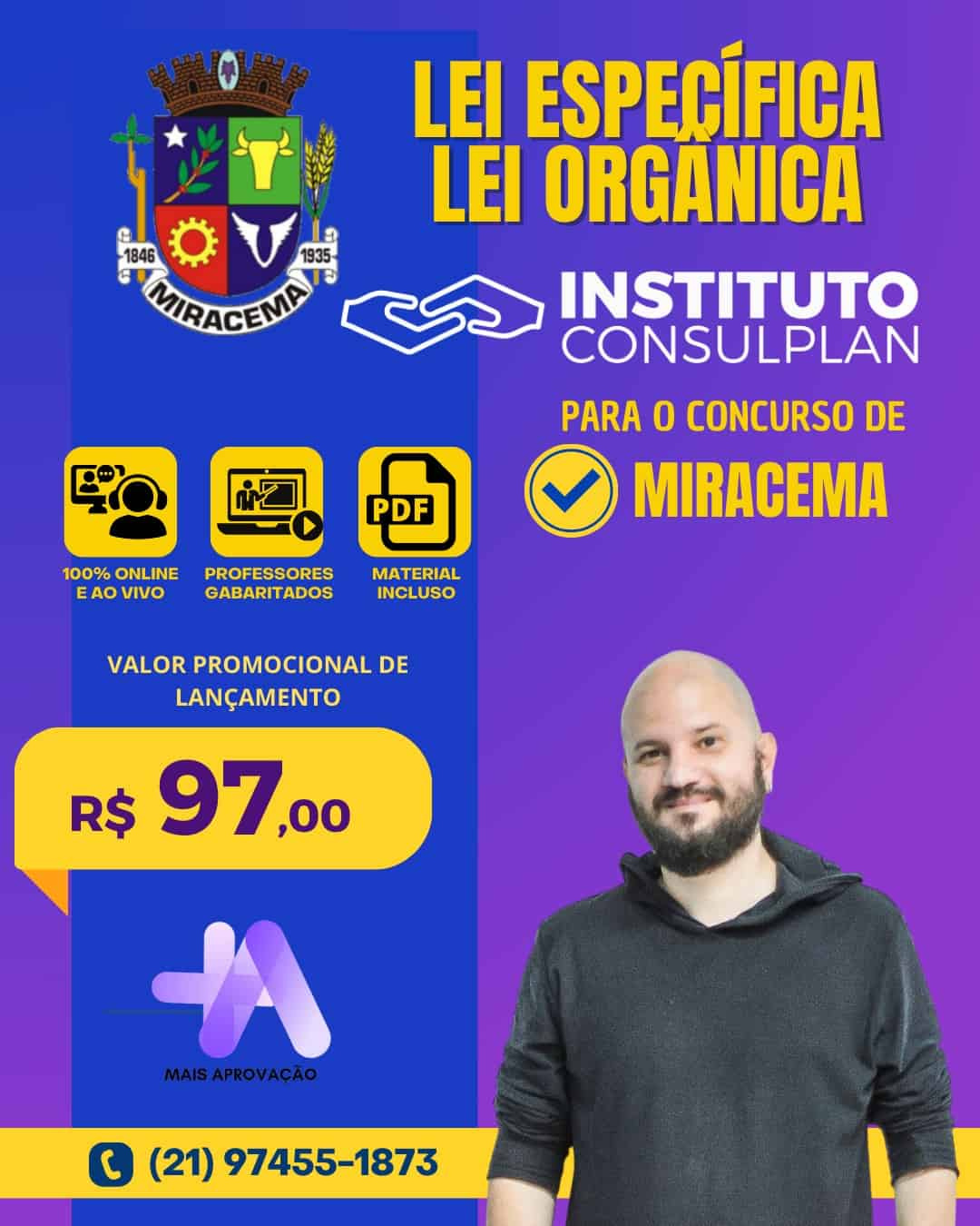 Lei Orgânica Miracema - Mais aprovação - Prof. Giselly Dias